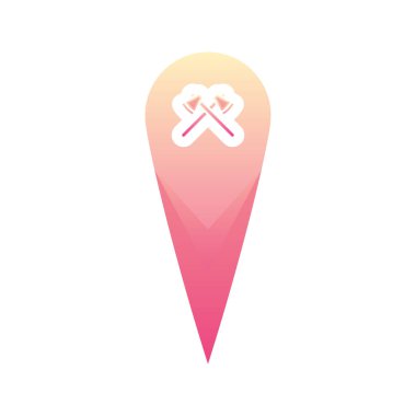 Balta konumu logo gradyan tasarım şablon simgesi ögesi