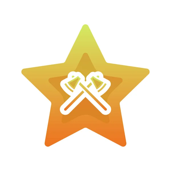 Axe Estrela Logotipo Gradiente Design Ícone Elemento —  Vetores de Stock