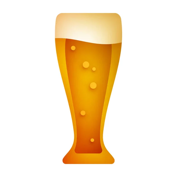 Copo Cerveja Estilo Geométrico Moderno Elemento Design Corte Papel Minimalista — Vetor de Stock