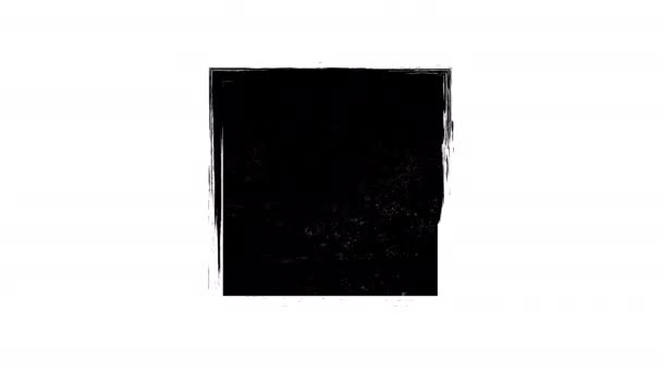 Abstract Grunge Vuile Monochrome Vierkante Vorm Witte Achtergrond Gebarsten Beschadigd — Stockvideo