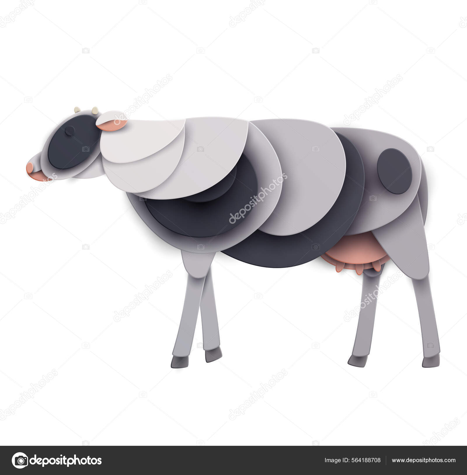 Holstein Animales Vaca Personaje De Dibujos Animados Feliz Aislado En El Fondo  Blanco Ilustración Ilustraciones Svg Vectoriales Clip Art Vectorizado  Libre De Derechos Image 66848983