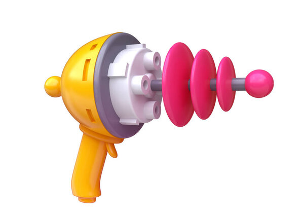 Cartoon Alien Space Blaster Gun Funny Realistic Toy Laser Weapon Royalty Free Stock Images