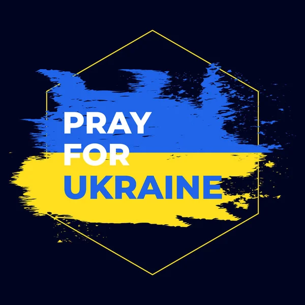 Pray Ukraine Ukraine Support Ukraine Stop War Make Peace Stand — ストックベクタ