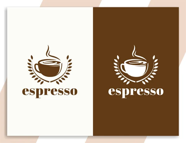 Кофе Эспрессо Дизайн Шаблон Логотипа — стоковый вектор