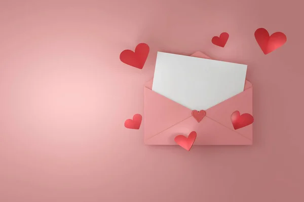 Illustration Letter Envelope Sent Mail Messages Love Space Text — Stock Photo, Image