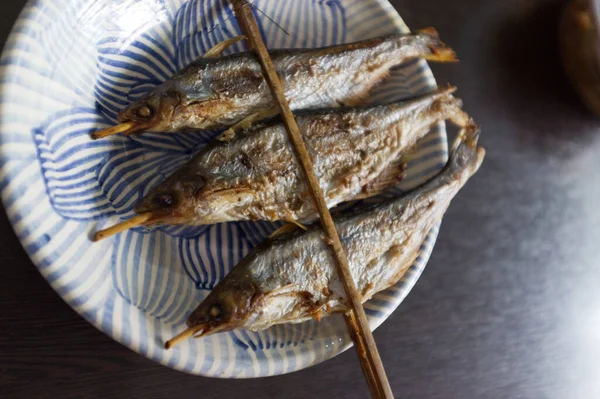 Grilované Ryby Obalené Solí Misce Jídlo Thai — Stock fotografie