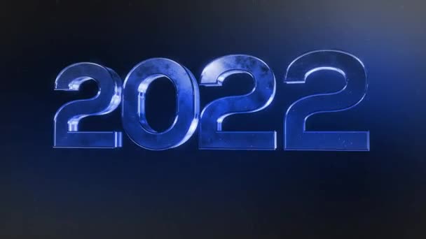 3D újév ikon 2022. A háttér gyönyörű. Animált 2022. Karácsonyi háttér 