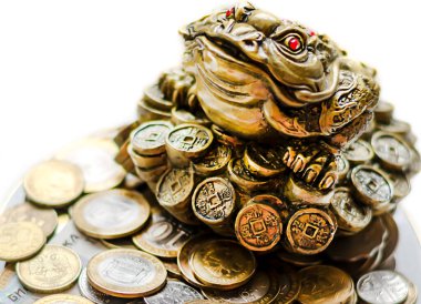 Feng Shui 'nin sembolü. Para kurbağası refahın ve maddi refahın en yaygın sembollerinden biridir.