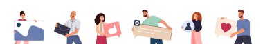 Web Designers create UI UX design of mobile messenger app and Site.Web Designers,digital chat application interface layout for sending,receiving messages.Online communications.Flat vector illustration