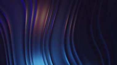 Metalik dokusu ve eğimli dalgalı arkaplanı olan döngülü canlandırma 3d