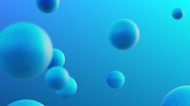 Havada süzülen üç boyutlu toplar