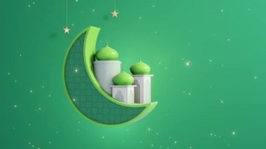 Ramazan için yeşil İslami arkaplan