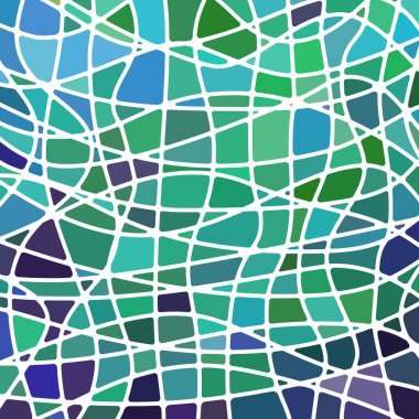 soyut vektör boyalı cam mozaik arkaplan - yeşil ve mavi