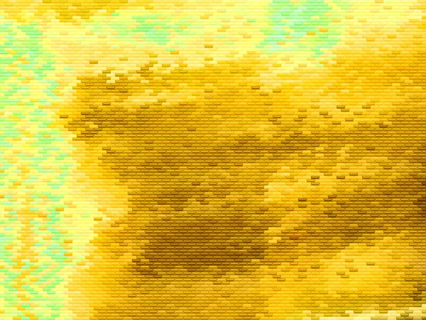 Abstraktní Vektor Barvené Sklo Obdélník Mozaika Pozadí Zlatá Žlutá — Stockový vektor