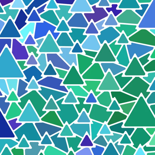 Абстрактные Векторные Витражи Мозаики Фон Зеленый Синий Треугольники — стоковый вектор