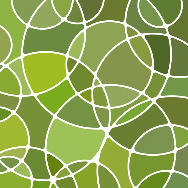 Soyut Vektör Boyalı Cam Mozaik Arkaplan Yeşil Kahverengi Daireler — Stok Vektör