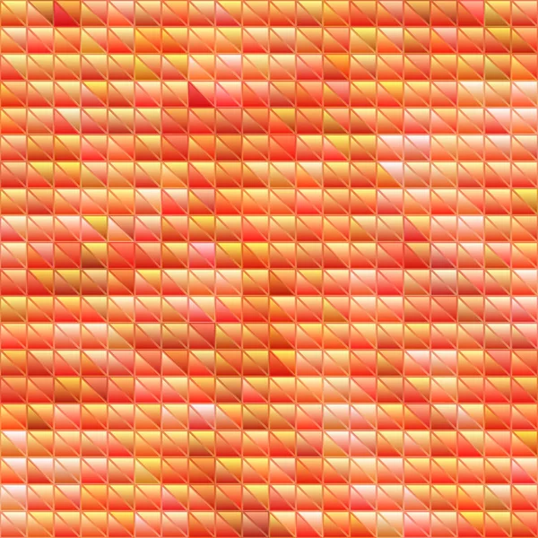 Abstrakte Vektor Buntglasdreieck Mosaik Hintergrund Orange — Stockvektor