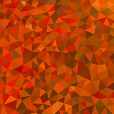 soyut vektör geometrik kaotik üçgen arkaplan - turuncu ve kahverengi