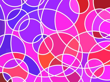 soyut vektör boyalı cam mozaik arkaplan - mor ve mor daireler