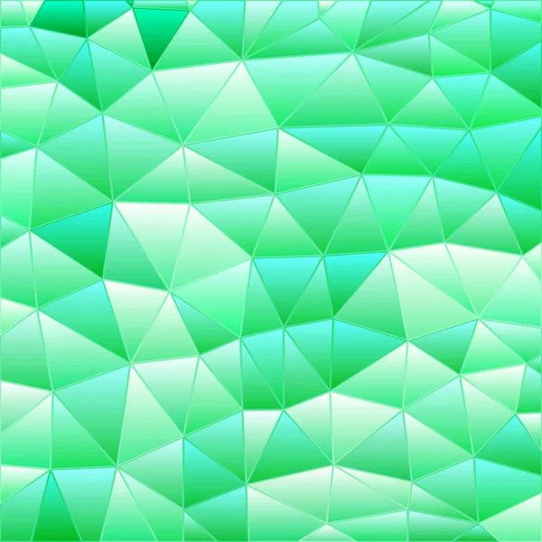 Abstract Vector Glas Lood Driehoek Mozaïek Achtergrond Groen Teal — Stockvector