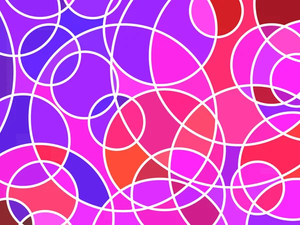 Абстрактные Векторные Витражи Мозаичного Фона Фиолетовые Фиолетовые Круги — стоковый вектор