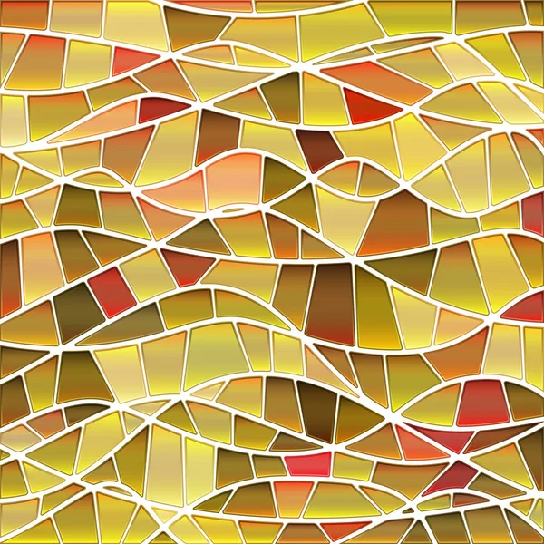 Abstrait Vecteur Teinté Fond Mosaïque Verre Jaune Orange — Image vectorielle