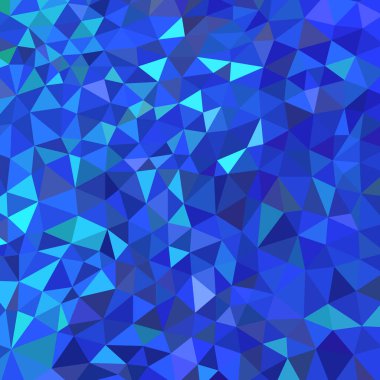 soyut vektör geometrik kaotik üçgen arka plan - mavi