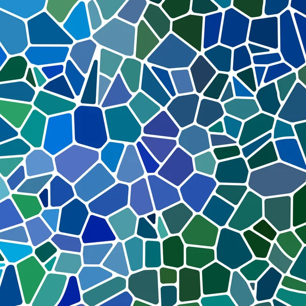 Astratto Vettore Vetrate Mosaico Sfondo Verde Blu — Vettoriale Stock