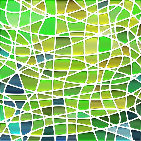 Abstrait Vecteur Teinté Fond Mosaïque Verre Vert Brun Bleu — Image vectorielle