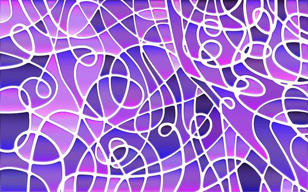 Абстрактний Векторний Вітражний Мозаїчний Фон Фіолетовий Фіолетовий — стоковий вектор