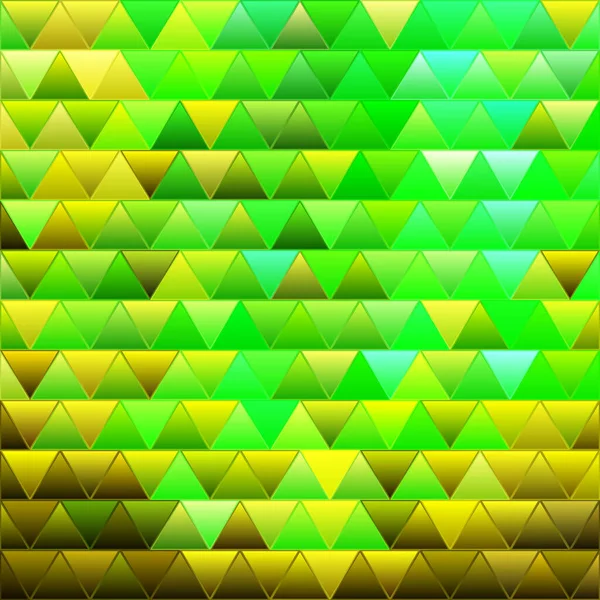 Абстрактные Векторные Витражи Треугольного Мозаичного Фона Зеленый Желтый — стоковый вектор