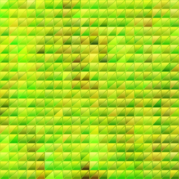 Abstrato Vetor Manchado Vidro Triângulo Mosaico Fundo Verde Amarelo — Vetor de Stock