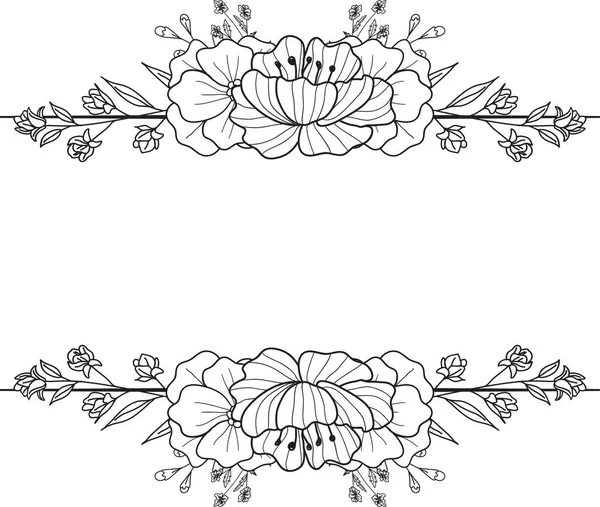 Bohemian Floral Date Cards Lineart Draw Onecolor Ruční Kreslení Rustikální — Stock fotografie