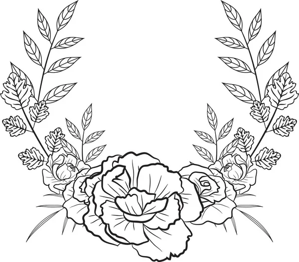 Ručně Kreslené Doodle Květinové Uložit Datum Karty Lineart Bohemian Onecolor — Stock fotografie