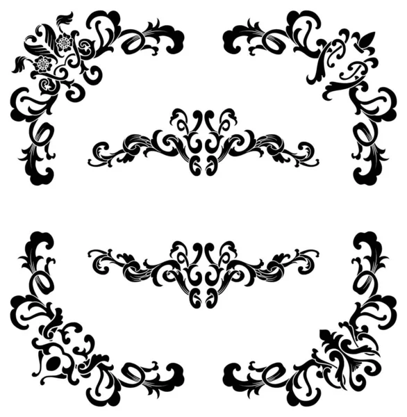 Decorative Ornament Vintage Baroque Decoration Floral Border Style Antique Art — Fotografia de Stock