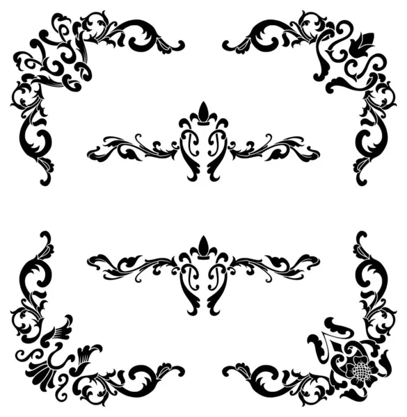 Decorative Ornament Vintage Baroque Decoration Floral Border Style Antique Art — Stockfoto