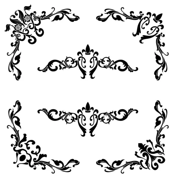 Decorative Ornament Vintage Baroque Decoration Floral Border Style Antique Art — Φωτογραφία Αρχείου