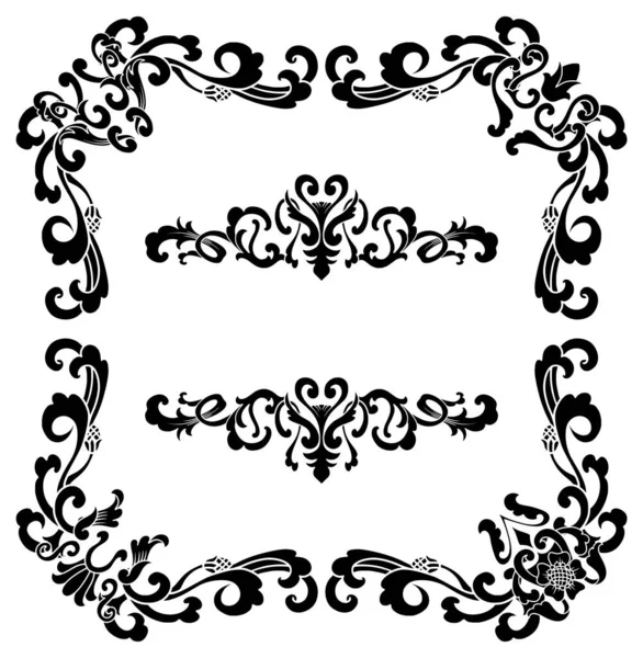 Decorative Ornament Vintage Baroque Decoration Floral Border Style Antique Art — Stockfoto