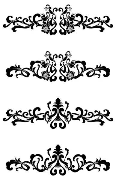 Decorative Ornament Vintage Baroque Decoration Floral Border Style Antique Art — Stock Photo, Image