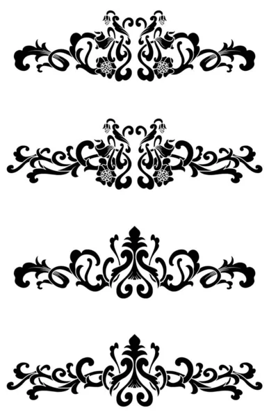 Decorative Ornament Vintage Baroque Decoration Floral Border Style Antique Art — Fotografia de Stock