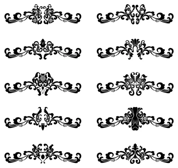 Decorative Ornament Vintage Baroque Decoration Floral Border Style Antique Art — Fotografia de Stock