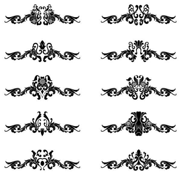 Decorative Ornament Vintage Baroque Decoration Floral Border Style Antique Art — Stockfoto