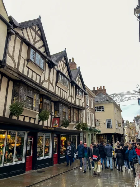 street view of York at Christmas time.