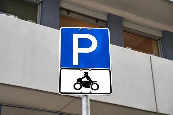 Señal Tráfico Para Estacionamiento Para Quads Reservado Para Quads — Foto de Stock