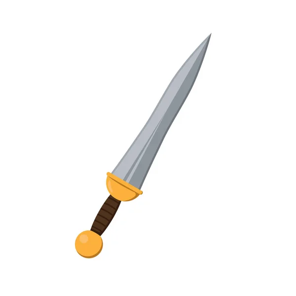 The sword of a Roman legionary. Color vector illustration flat style. — Stock Vector