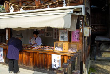Japonya 'nın Hida Takayama kentindeki pazar yerinde.