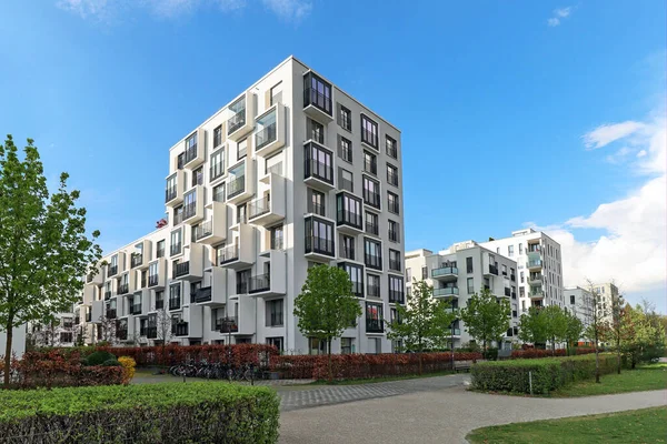 Paysage Urbain Quartier Résidentiel Avec Des Immeubles Appartements Modernes Nouveau — Photo