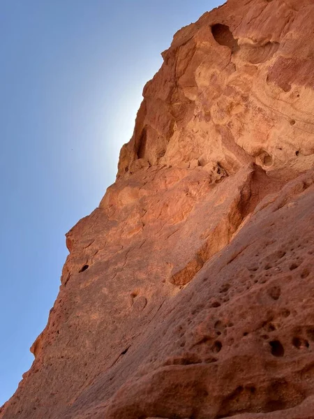 İsrail Timna 'da bir uçurum