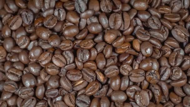 Καβουρδισμένοι Κόκκοι Καφέ Αραβικά Φόντο — Αρχείο Βίντεο
