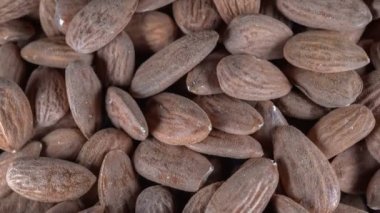 Arka planda doğal badem fındıkları - video döngüsü